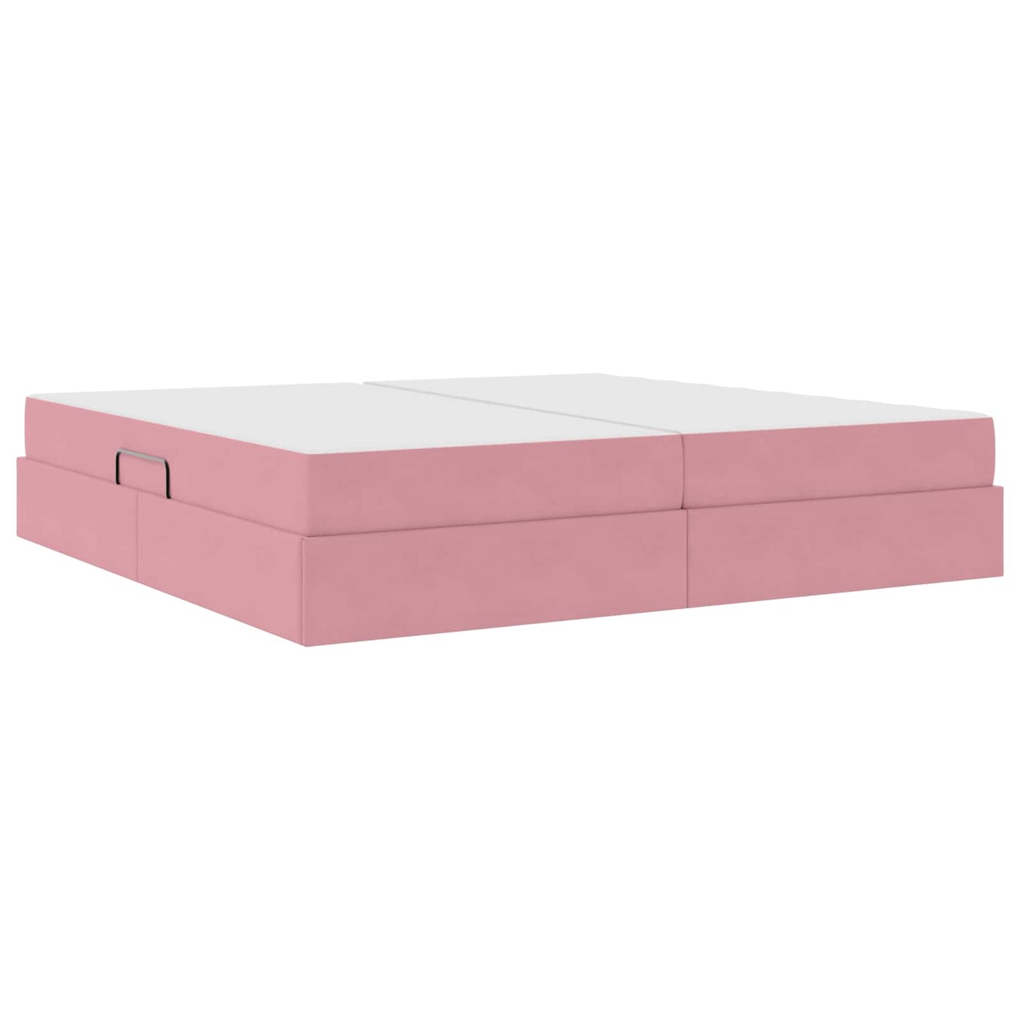 Opbergbed met matras met matras Roze 200 x 200 cm Fluweel is nu te koop bij PeponiXL, paradijselijk wonen!