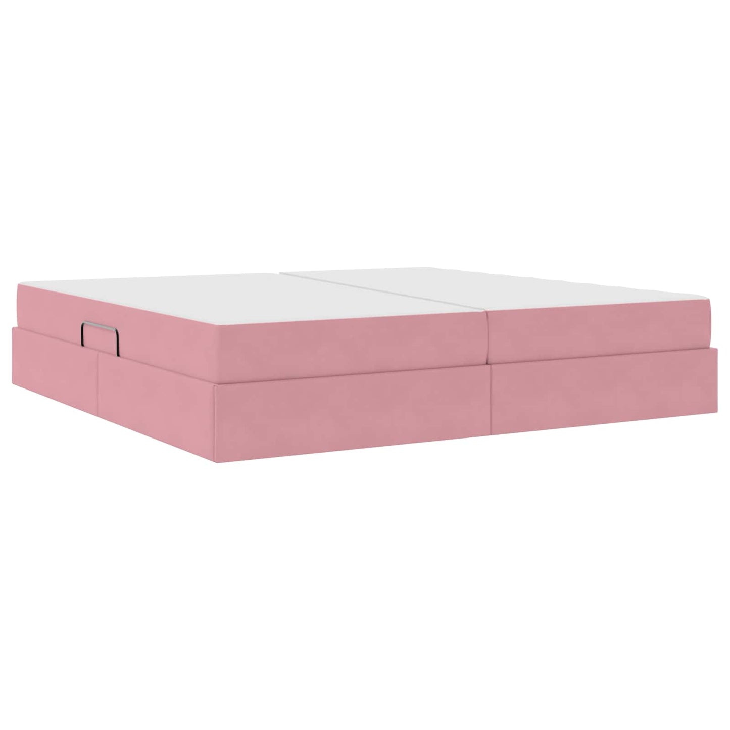 Opbergbed met matras met matras Roze 200 x 200 cm Fluweel is nu te koop bij PeponiXL, paradijselijk wonen!