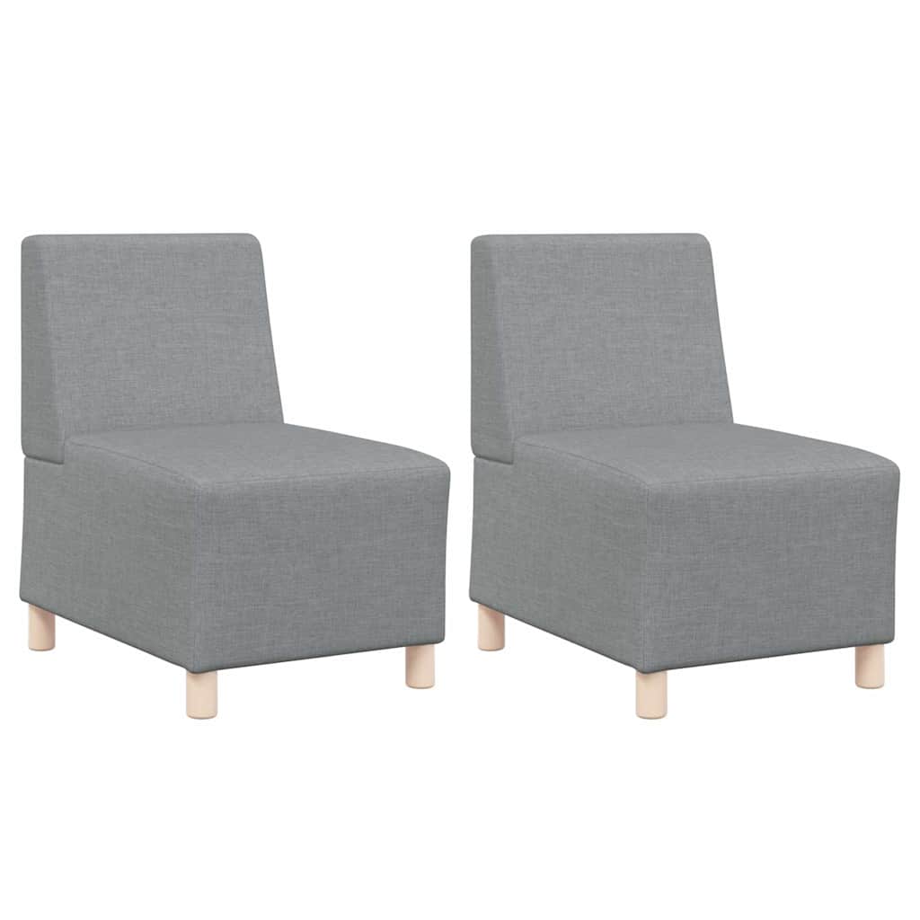 Modulaire Bankeenheid Armlos 2 pcs Lichtgrijs 55 x 74 x 82 cm is nu te koop bij PeponiXL, paradijselijk wonen!