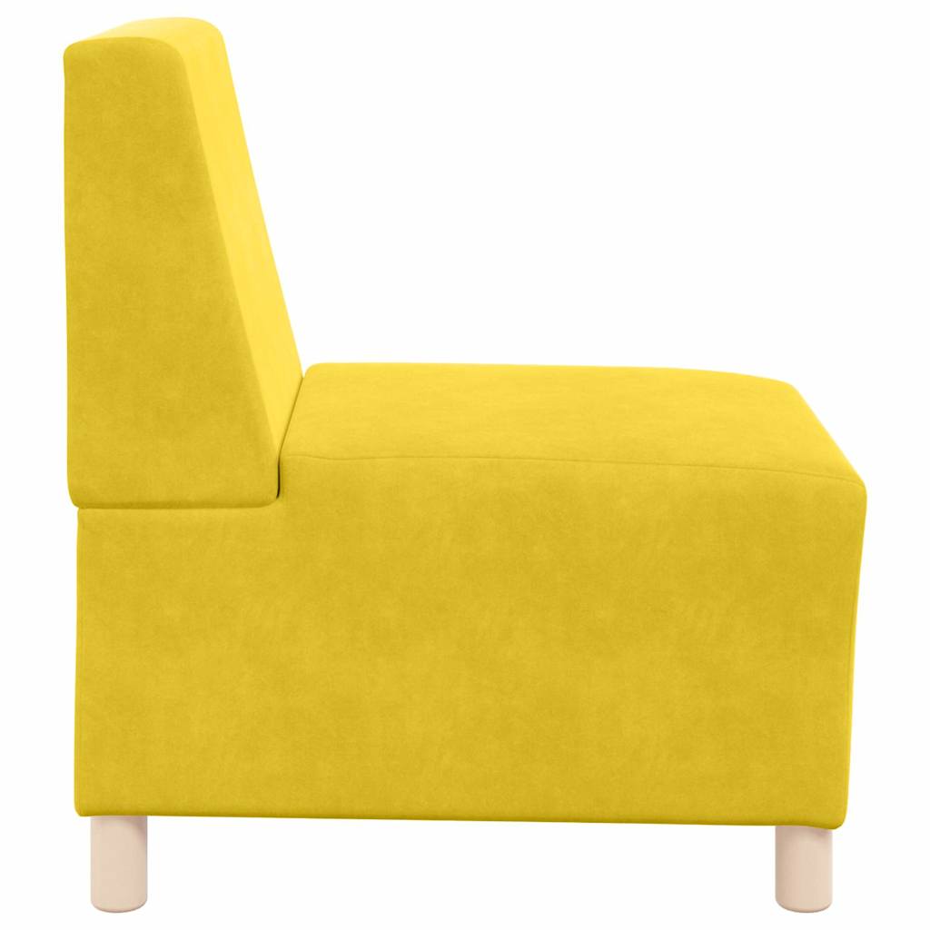 Modulaire Bankeenheid Armlos 2 pcs Geel 55 x 74 x 82 cm Fluweel