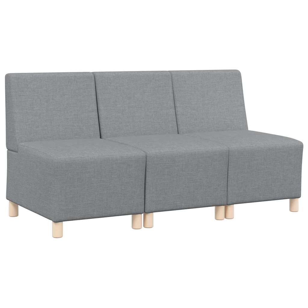 Modulaire Bankeenheid Armlos 3 pcs Lichtgrijs 55 x 74 x 82 cm is nu te koop bij PeponiXL, paradijselijk wonen!