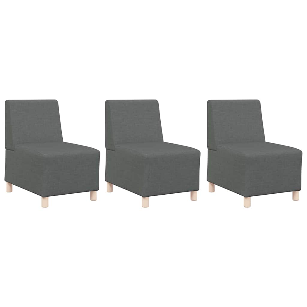 Modulaire Bankeenheid Armlos 3 pcs Donkergrijs 55 x 74 x 82 cm is nu te koop bij PeponiXL, paradijselijk wonen!
