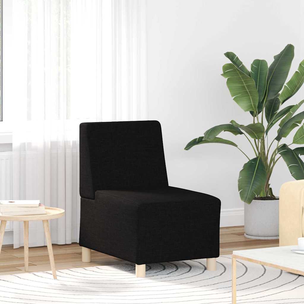 Modulaire Bankeenheid Armlos 3 pcs Zwart 55 x 74 x 82 cm Stof is nu te koop bij PeponiXL, paradijselijk wonen!