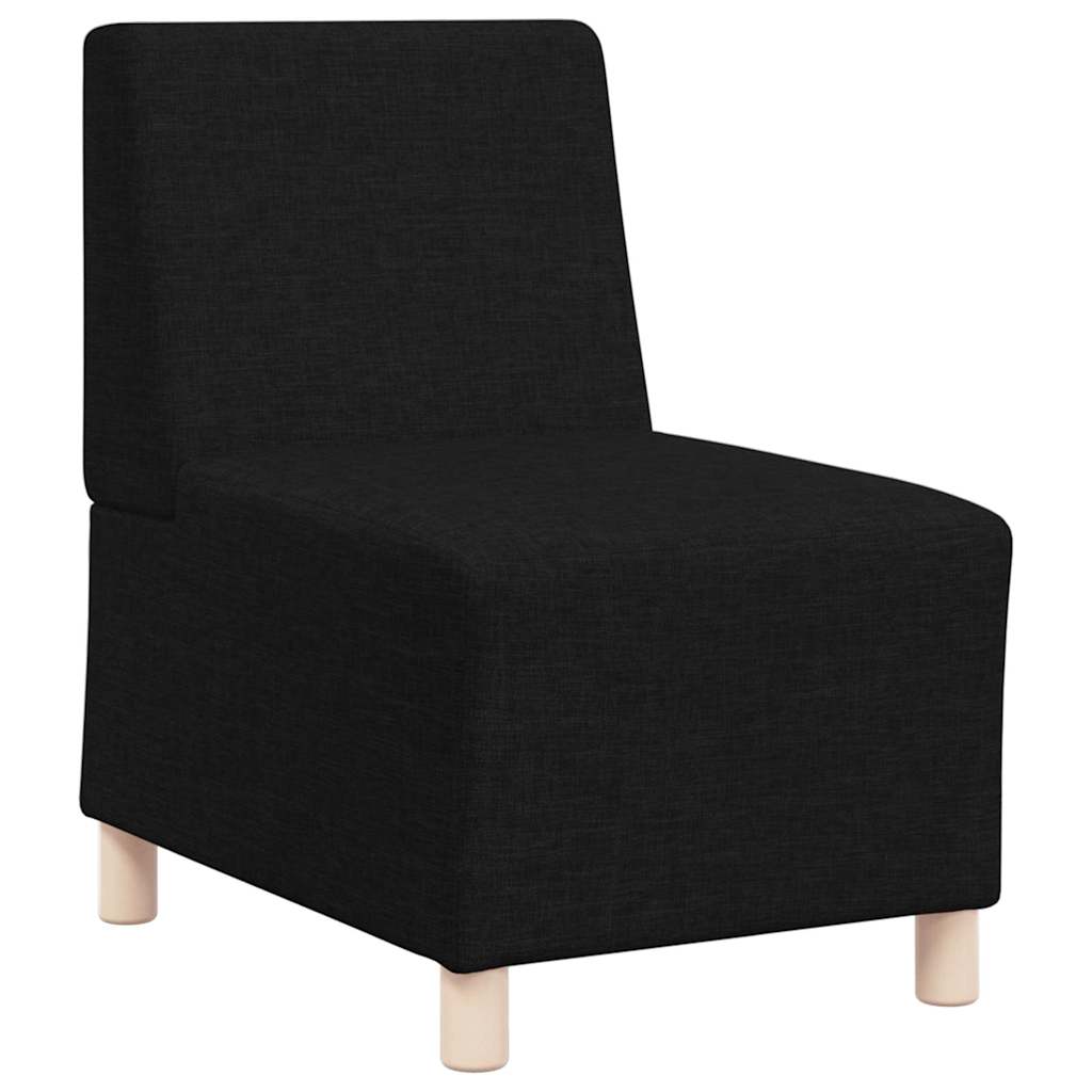 Modulaire Bankeenheid Armlos 3 pcs Zwart 55 x 74 x 82 cm Stof is nu te koop bij PeponiXL, paradijselijk wonen!