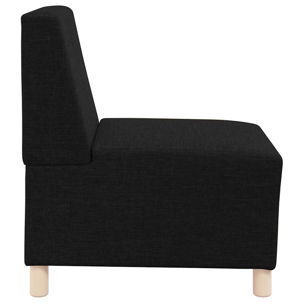 Modulaire Bankeenheid Armlos 3 pcs Zwart 55 x 74 x 82 cm Stof is nu te koop bij PeponiXL, paradijselijk wonen!