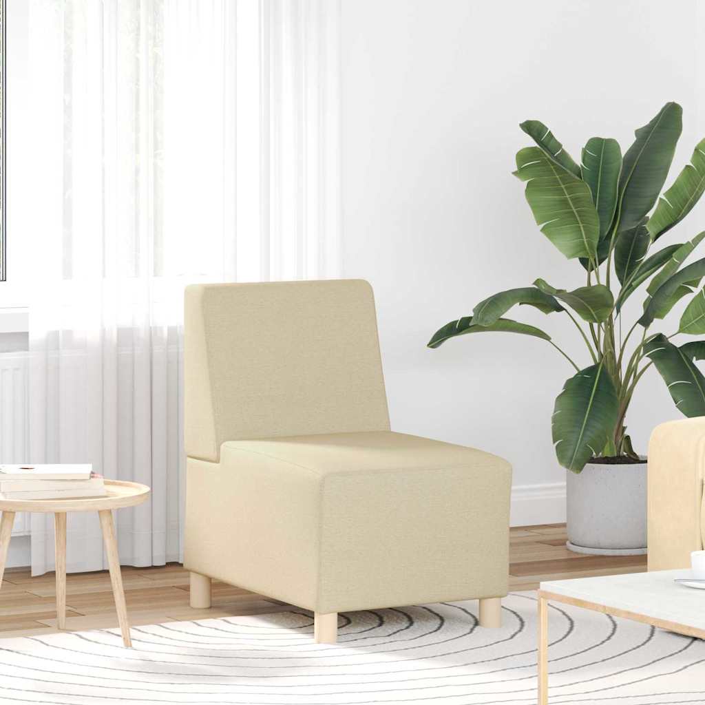 Modulaire Bankeenheid Armlos 3 pcs Crème 55 x 74 x 82 cm Stof is nu te koop bij PeponiXL, paradijselijk wonen!
