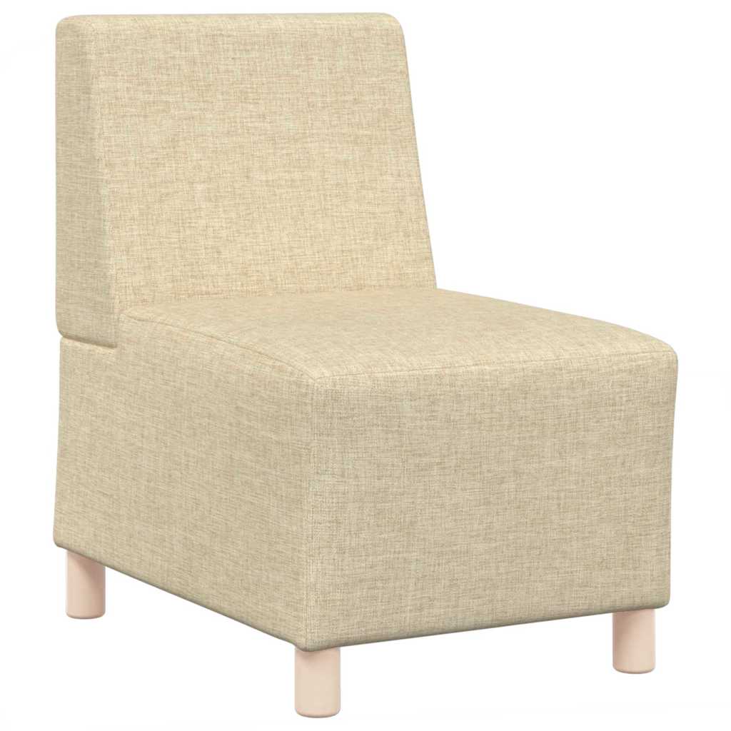 Modulaire Bankeenheid Armlos 3 pcs Crème 55 x 74 x 82 cm Stof is nu te koop bij PeponiXL, paradijselijk wonen!