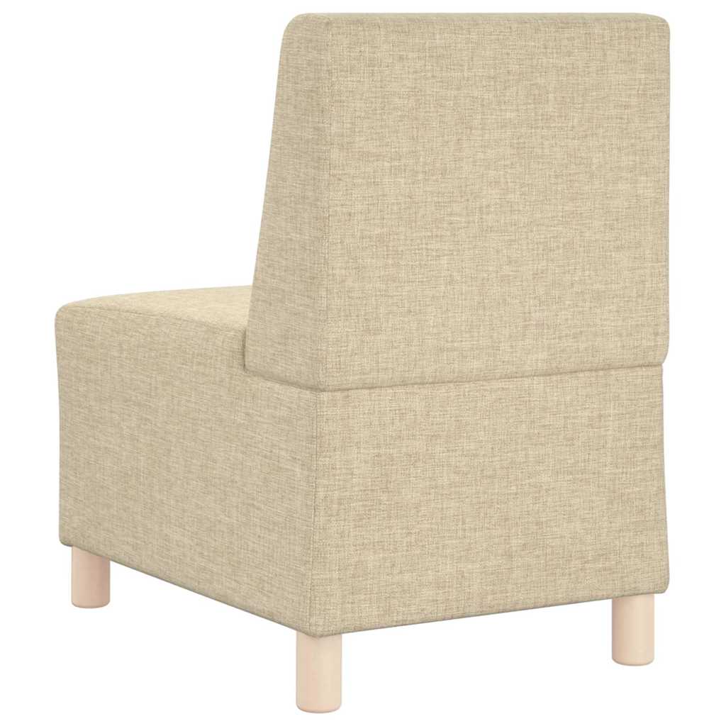 Modulaire Bankeenheid Armlos 3 pcs Crème 55 x 74 x 82 cm Stof is nu te koop bij PeponiXL, paradijselijk wonen!