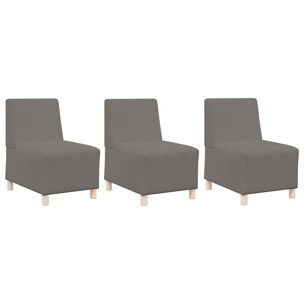 Modulaire Bankeenheid Armlos 3 pcs Lichtgrijs 55 x 74 x 82 cm is nu te koop bij PeponiXL, paradijselijk wonen!