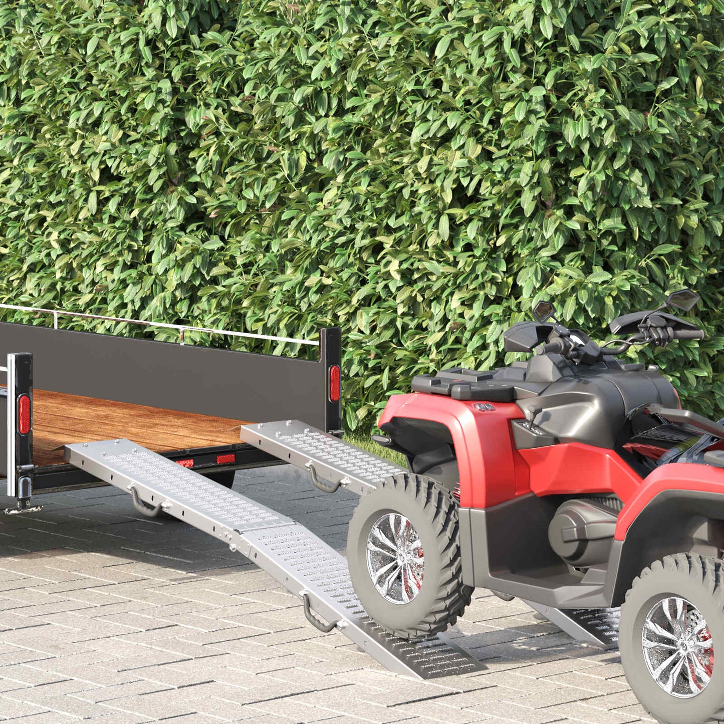 Opvouwbare oprijplaat 200kg per oprijplaat 2 pcs Zilver is nu te koop bij PeponiXL, paradijselijk wonen!