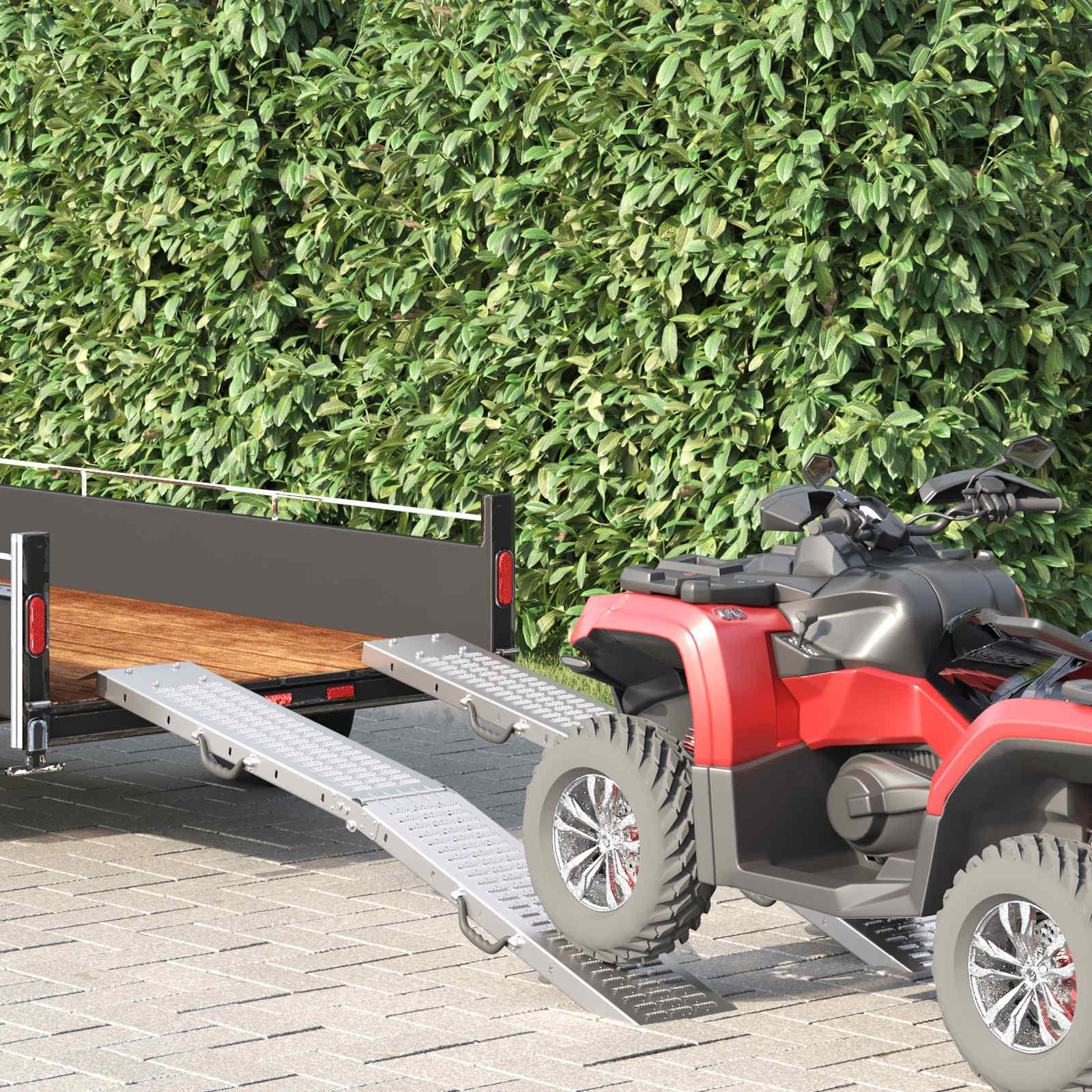 Opvouwbare oprijplaat 200kg per oprijplaat 2 pcs Zilver is nu te koop bij PeponiXL, paradijselijk wonen!