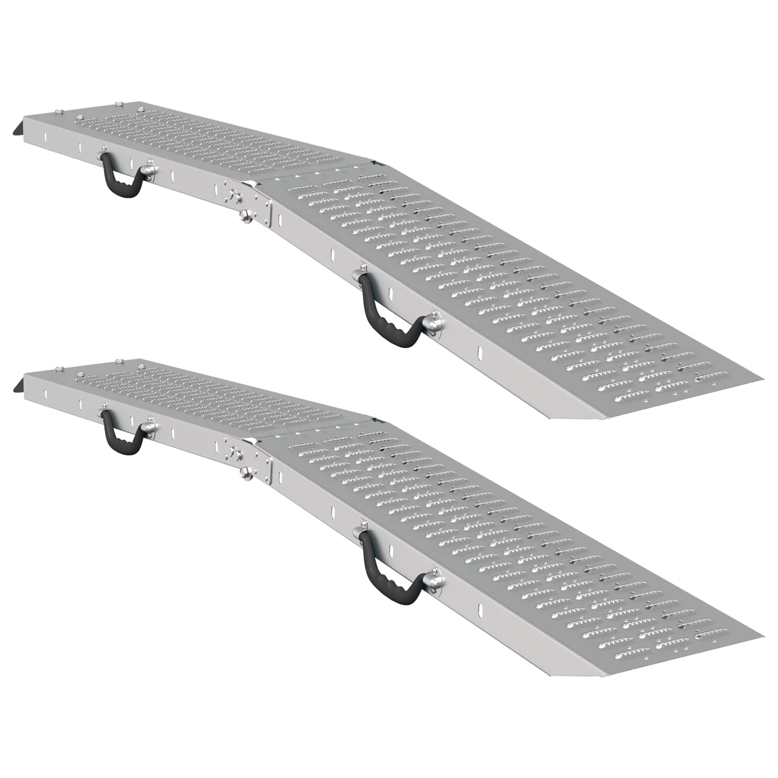 Opvouwbare oprijplaat 200kg per oprijplaat 2 pcs Zilver is nu te koop bij PeponiXL, paradijselijk wonen!