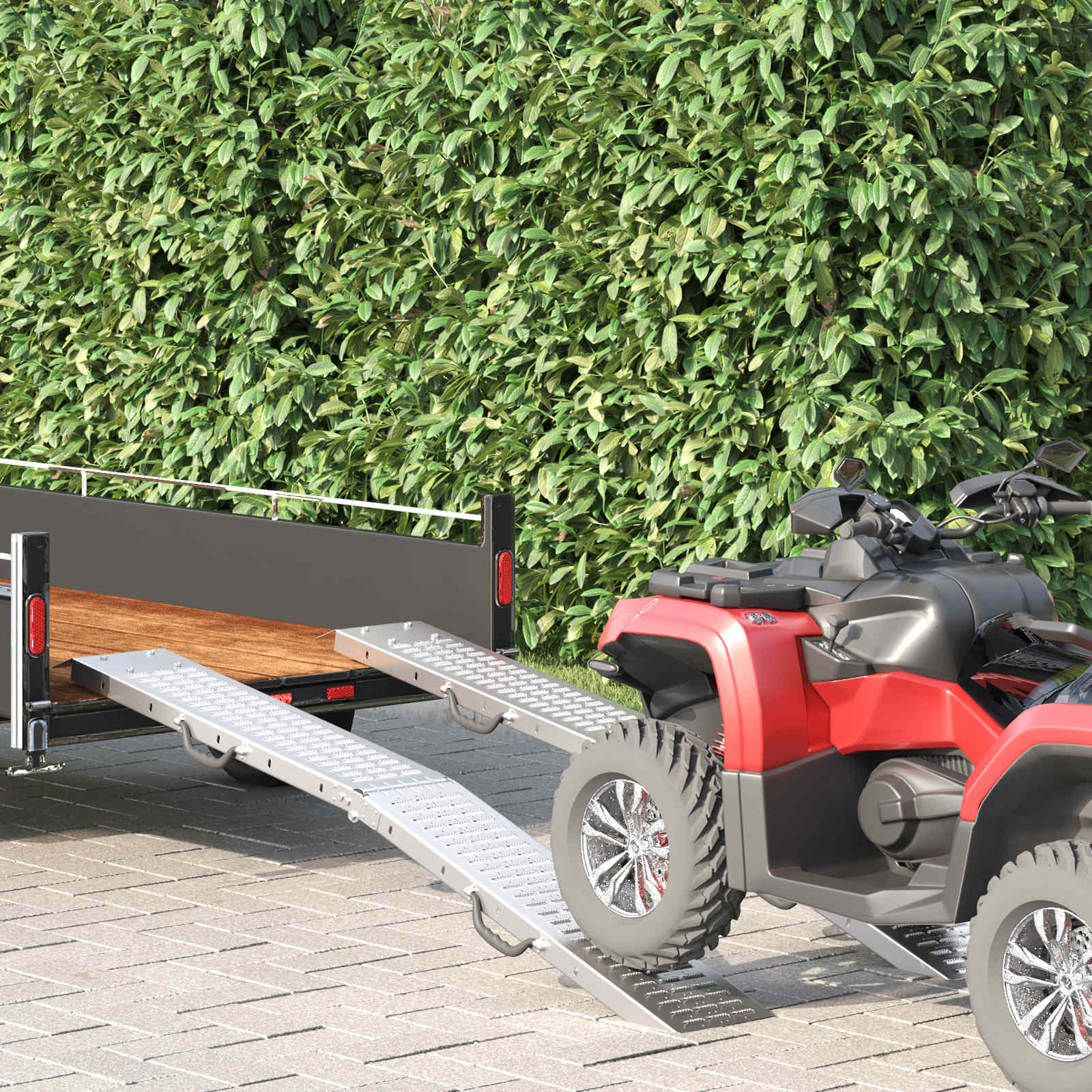 Opvouwbare oprijplaat 200kg per oprijplaat 2 stuks Zilver is nu te koop bij PeponiXL, paradijselijk wonen!