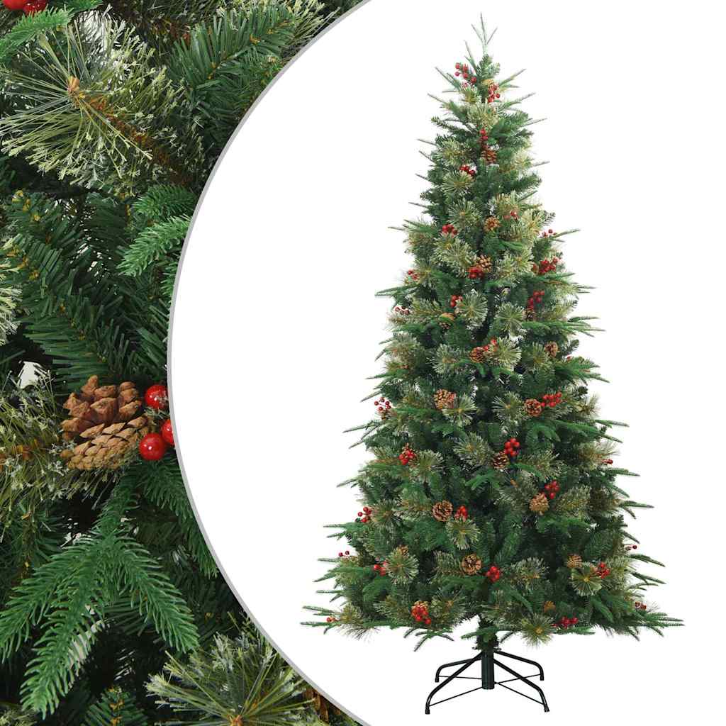 Kunstmatige Inklapbare Kerstboom Groen 210 cm PVC, PE en Staal is nu te koop bij PeponiXL, paradijselijk wonen!