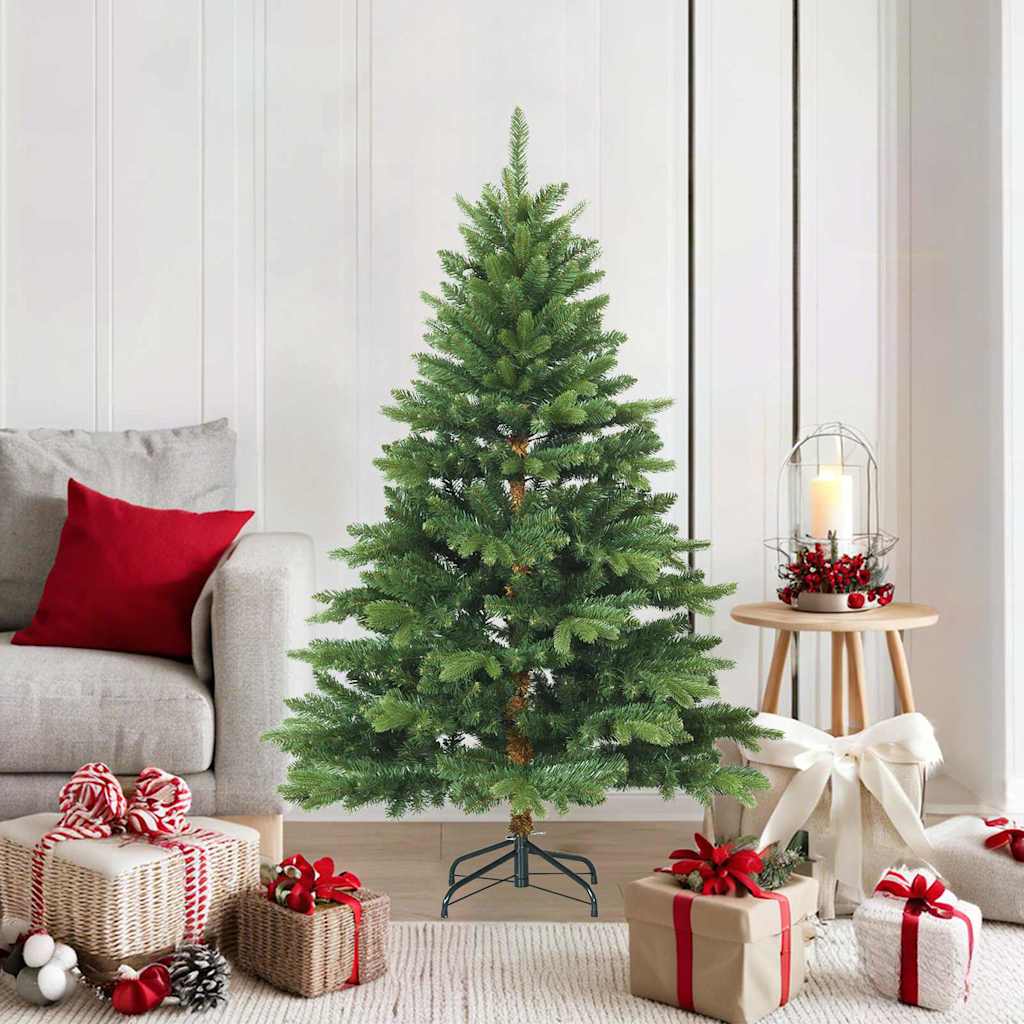 Kunstmatige Inklapbare Kerstboom Groen 150 cm PVC, PE en staal is nu te koop bij PeponiXL, paradijselijk wonen!