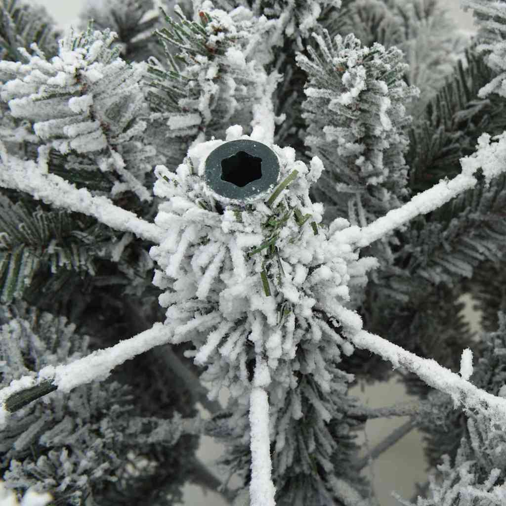 Kunst Kerstboom met Geveerde Takken, Sneeuw Bedekt Wit 120 cm is nu te koop bij PeponiXL, paradijselijk wonen!