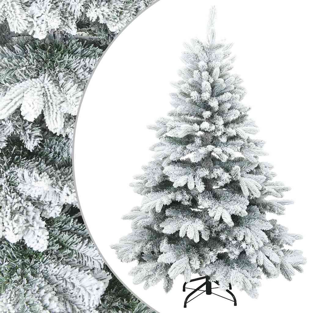 Kunst Kerstboom met Geveerde Takken, Sneeuw Bedekt Wit 150 cm is nu te koop bij PeponiXL, paradijselijk wonen!