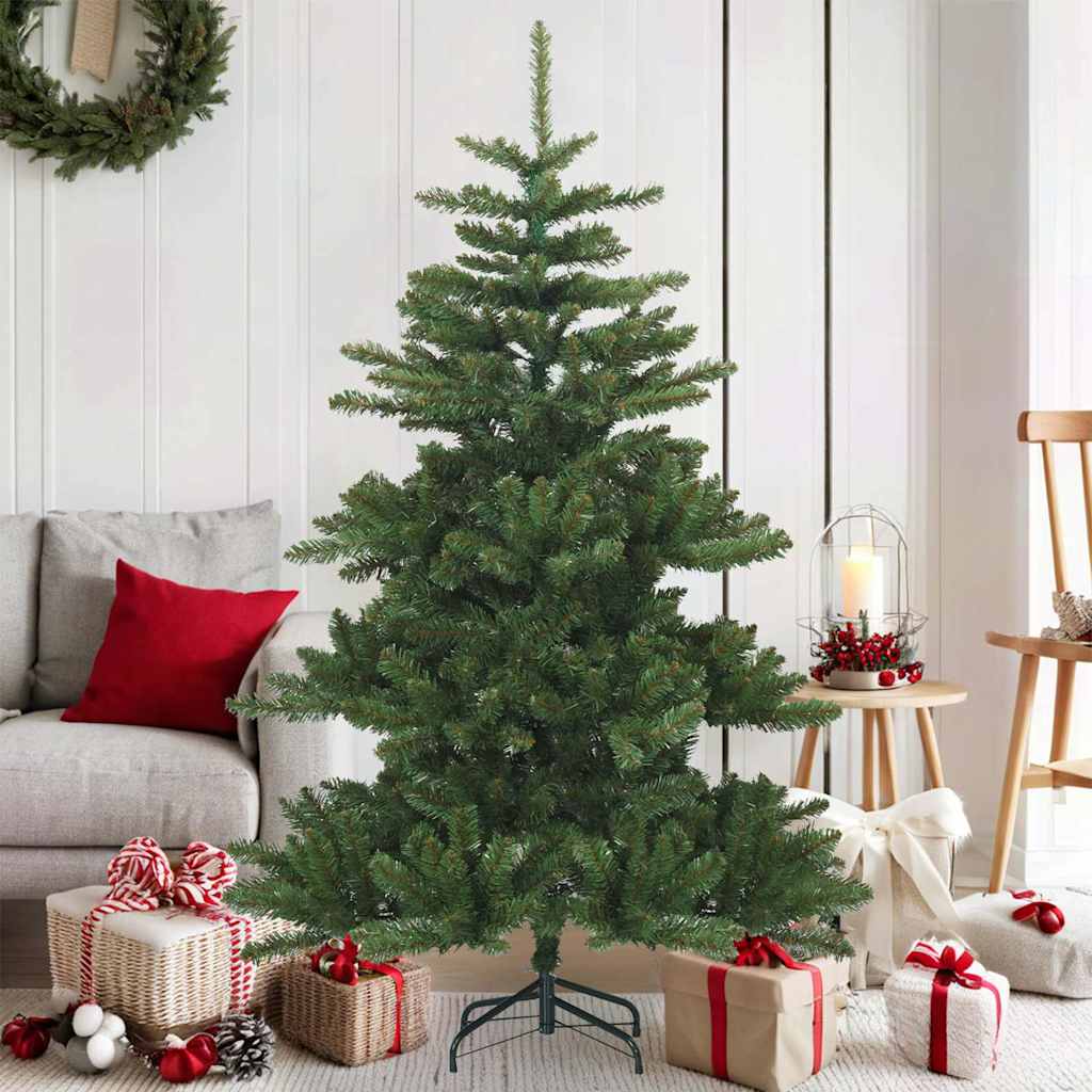 Kunstmatige Inklapbare Kerstboom Groen 150 cm PVC, staal is nu te koop bij PeponiXL, paradijselijk wonen!