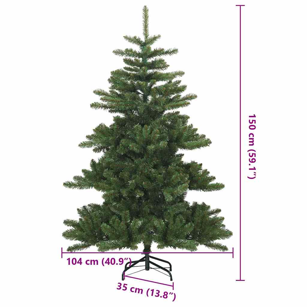 Kunstmatige Inklapbare Kerstboom Groen 150 cm PVC, staal is nu te koop bij PeponiXL, paradijselijk wonen!