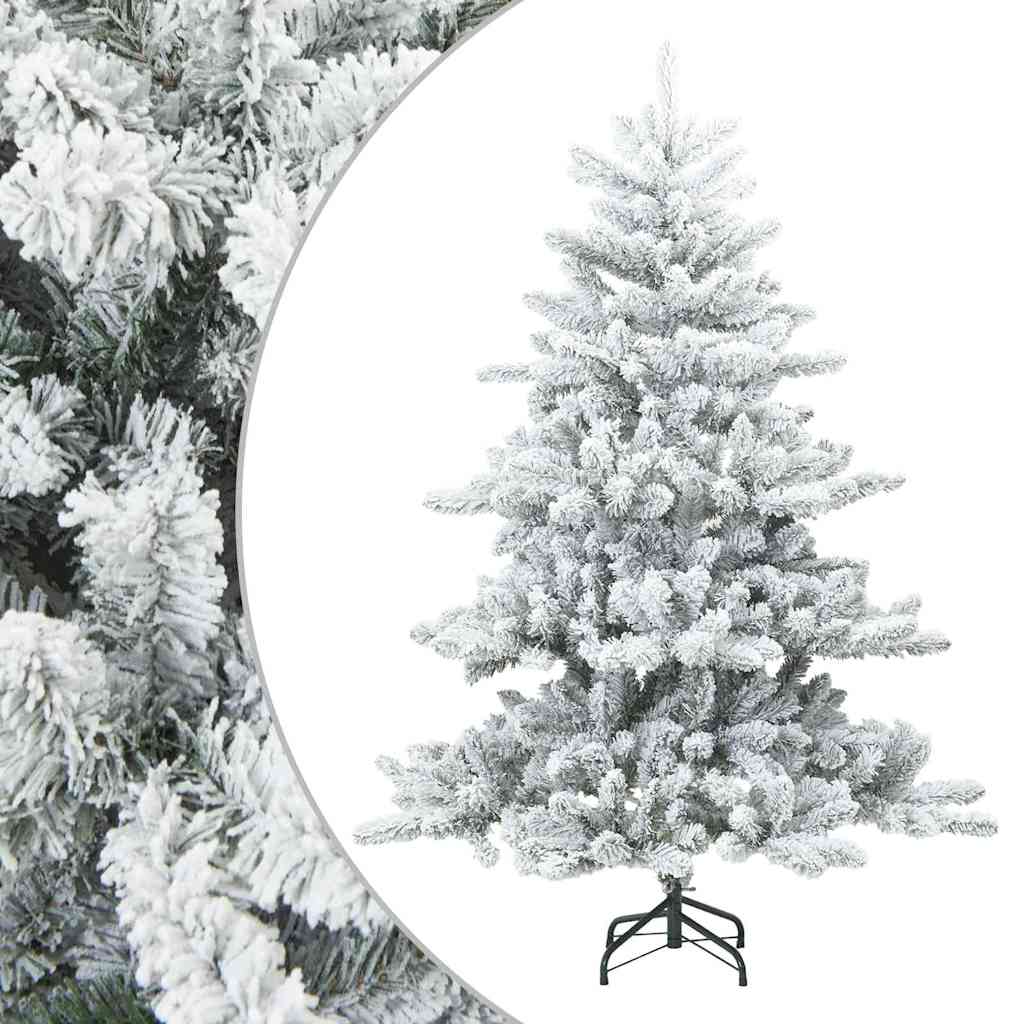 Kunst Kerstboom met Geveerde Takken, Sneeuw Bedekt Wit 150 cm is nu te koop bij PeponiXL, paradijselijk wonen!
