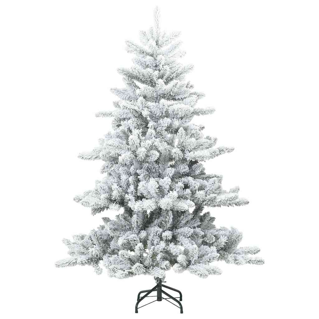 Kunst Kerstboom met Geveerde Takken, Sneeuw Bedekt Wit 150 cm is nu te koop bij PeponiXL, paradijselijk wonen!