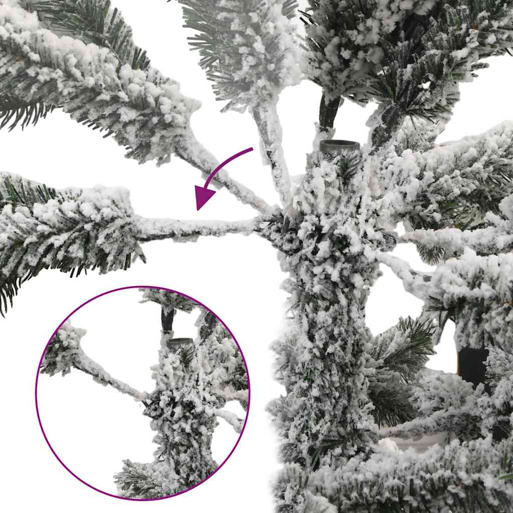Kunst Kerstboom met Geveerde Takken, Sneeuw Bedekt Wit 150 cm is nu te koop bij PeponiXL, paradijselijk wonen!