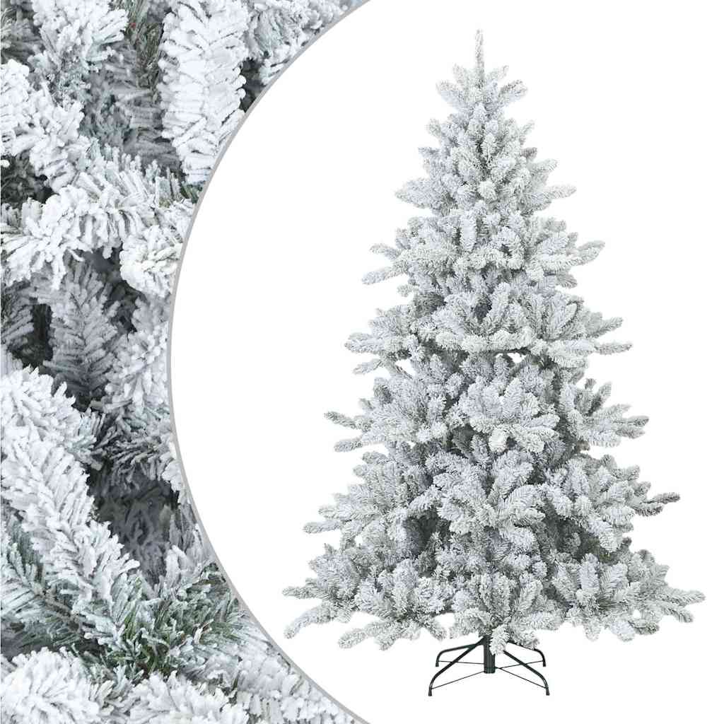 Kunst Kerstboom met Geveerde Takken, Sneeuw Bedekt Wit 180 cm is nu te koop bij PeponiXL, paradijselijk wonen!