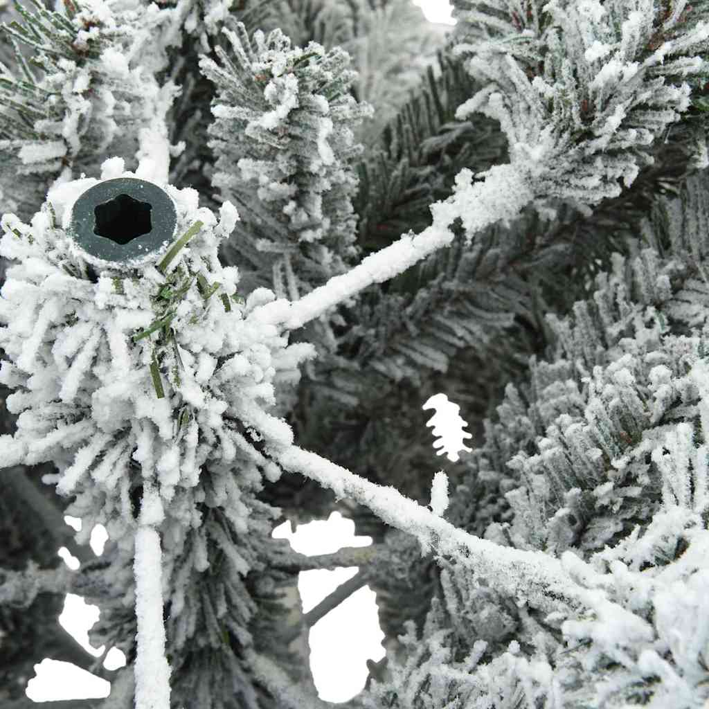 Kunst Kerstboom met Geveerde Takken, Sneeuw Bedekt Wit 210 cm is nu te koop bij PeponiXL, paradijselijk wonen!