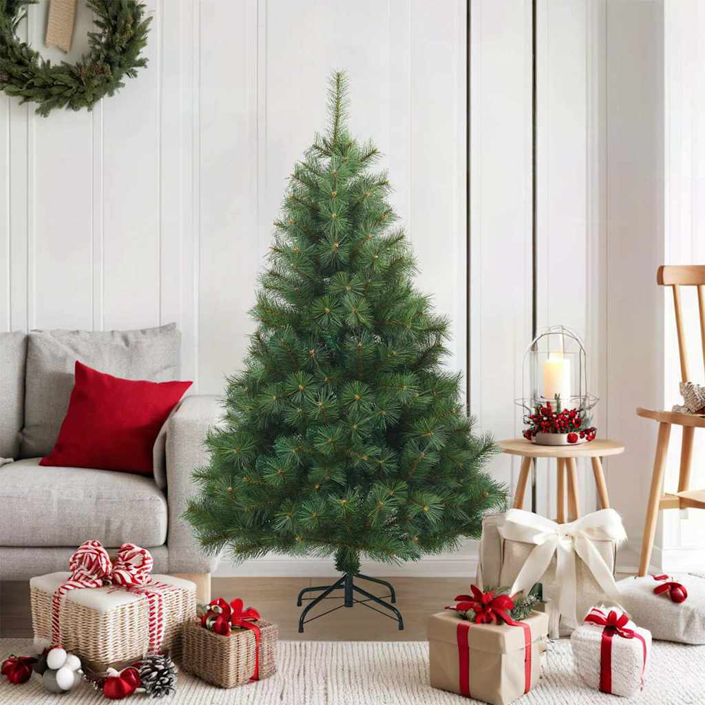 Kunstmatige Inklapbare Kerstboom Groen 120 cm PVC, staal is nu te koop bij PeponiXL, paradijselijk wonen!