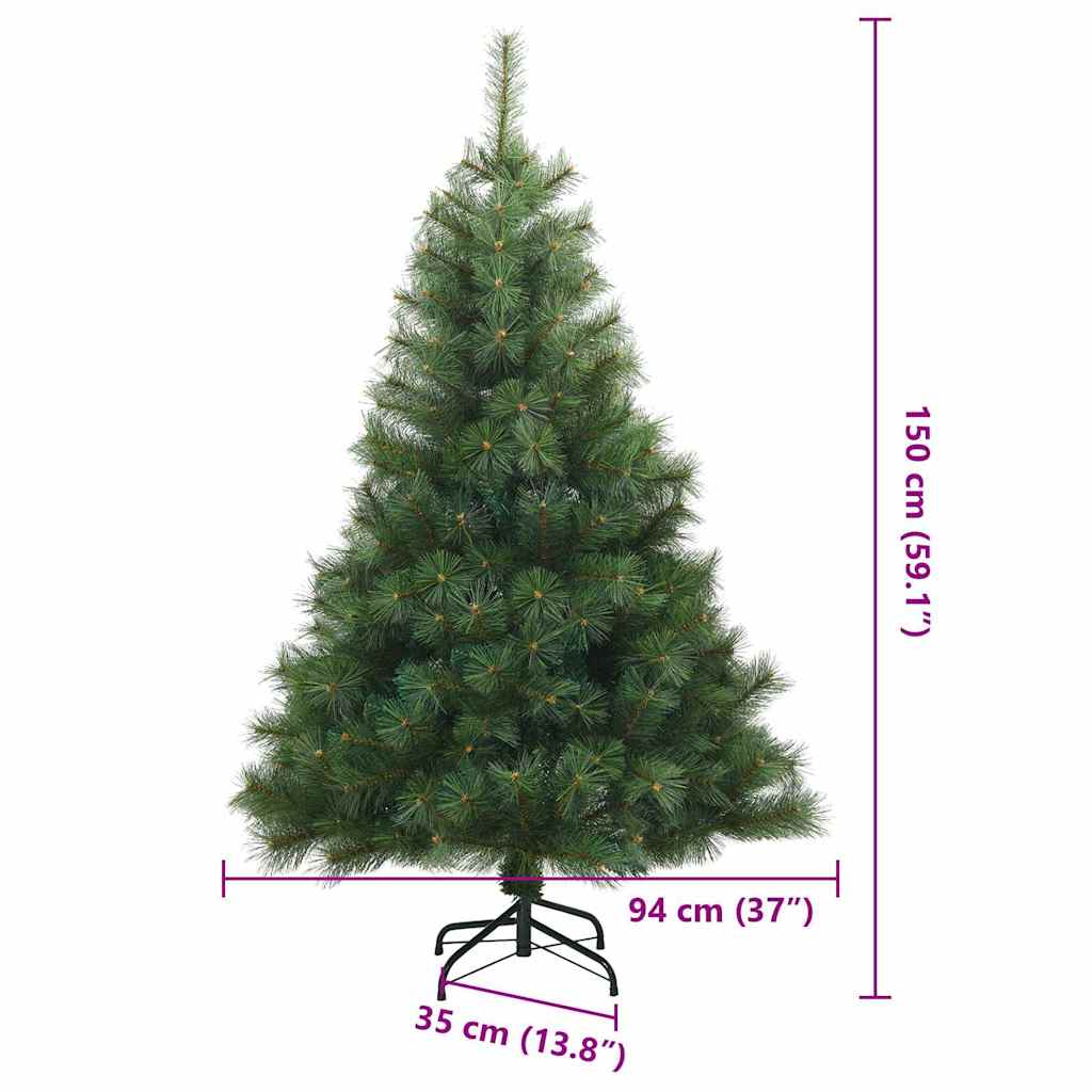 Kunstmatige Inklapbare Kerstboom Groen 150 cm PVC, staal is nu te koop bij PeponiXL, paradijselijk wonen!