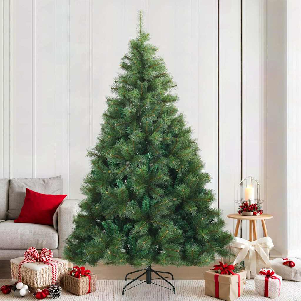 Kunstmatige Inklapbare Kerstboom Groen 210 cm PVC, staal is nu te koop bij PeponiXL, paradijselijk wonen!