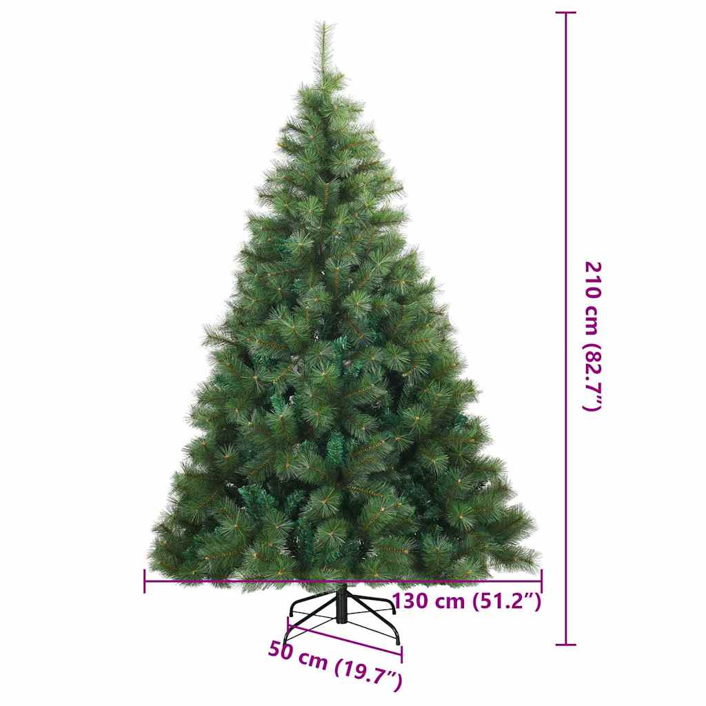 Kunstmatige Inklapbare Kerstboom Groen 210 cm PVC, staal is nu te koop bij PeponiXL, paradijselijk wonen!