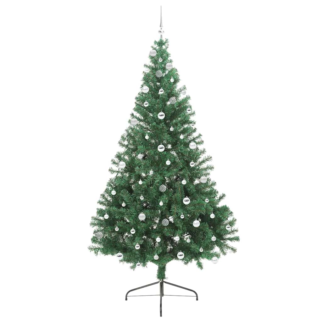 Kunstmatig Voorverlicht Kerstboom met 300 LED Groen 240 cm PVC is nu te koop bij PeponiXL, paradijselijk wonen!