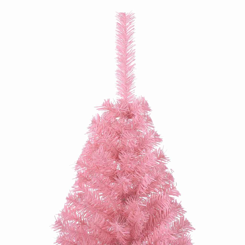 Kunstmatig Voorverlicht Kerstboom met 150 LED Roze 120 cm PVC is nu te koop bij PeponiXL, paradijselijk wonen!