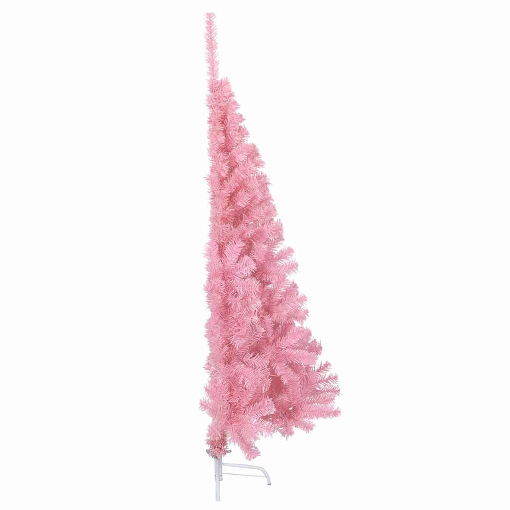 Kunstmatig Voorverlicht Kerstboom met 150 LED Roze 150 cm PVC is nu te koop bij PeponiXL, paradijselijk wonen!