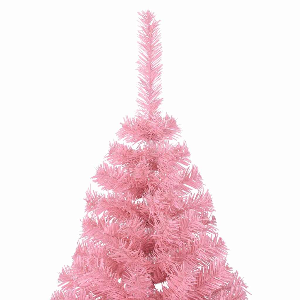 Kunstmatig Voorverlicht Kerstboom met 300 LED Roze 180 cm PVC is nu te koop bij PeponiXL, paradijselijk wonen!
