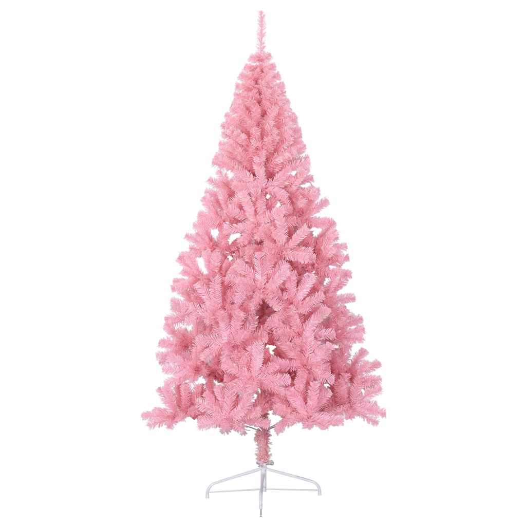 Kunstmatig Voorverlicht Kerstboom met 300 LED Roze 180 cm PVC is nu te koop bij PeponiXL, paradijselijk wonen!