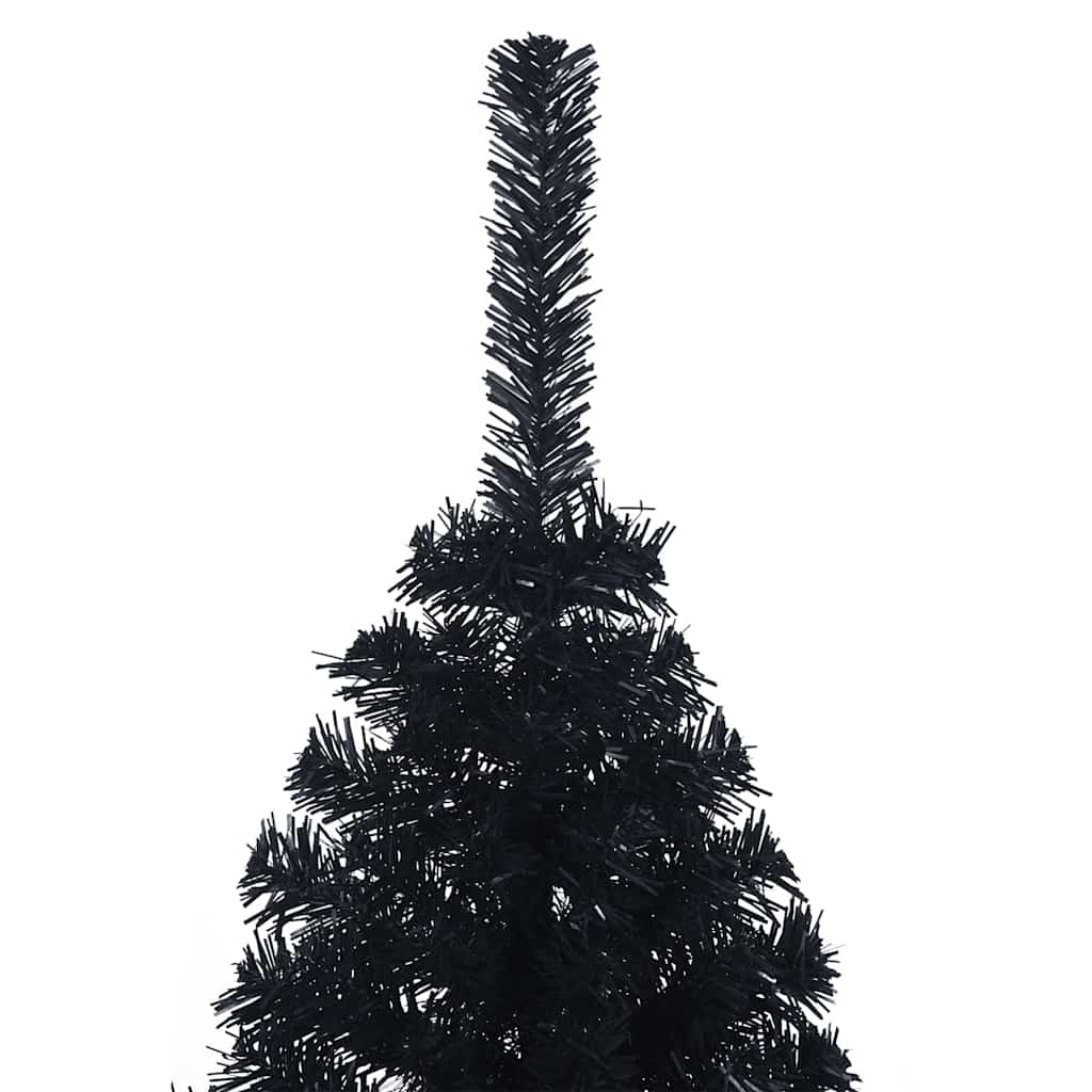 Kunstmatig Voorverlicht Kerstboom met 150 LED Zwart 150 cm PVC is nu te koop bij PeponiXL, paradijselijk wonen!