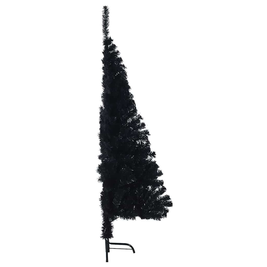Kunstmatig Voorverlicht Kerstboom met 150 LED Zwart 150 cm PVC is nu te koop bij PeponiXL, paradijselijk wonen!