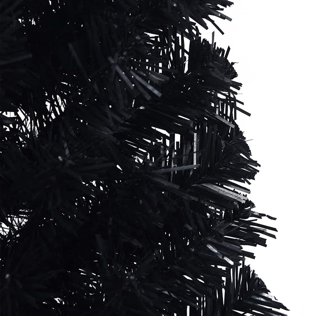 Kunstmatig Voorverlicht Kerstboom met 150 LED Zwart 150 cm PVC is nu te koop bij PeponiXL, paradijselijk wonen!