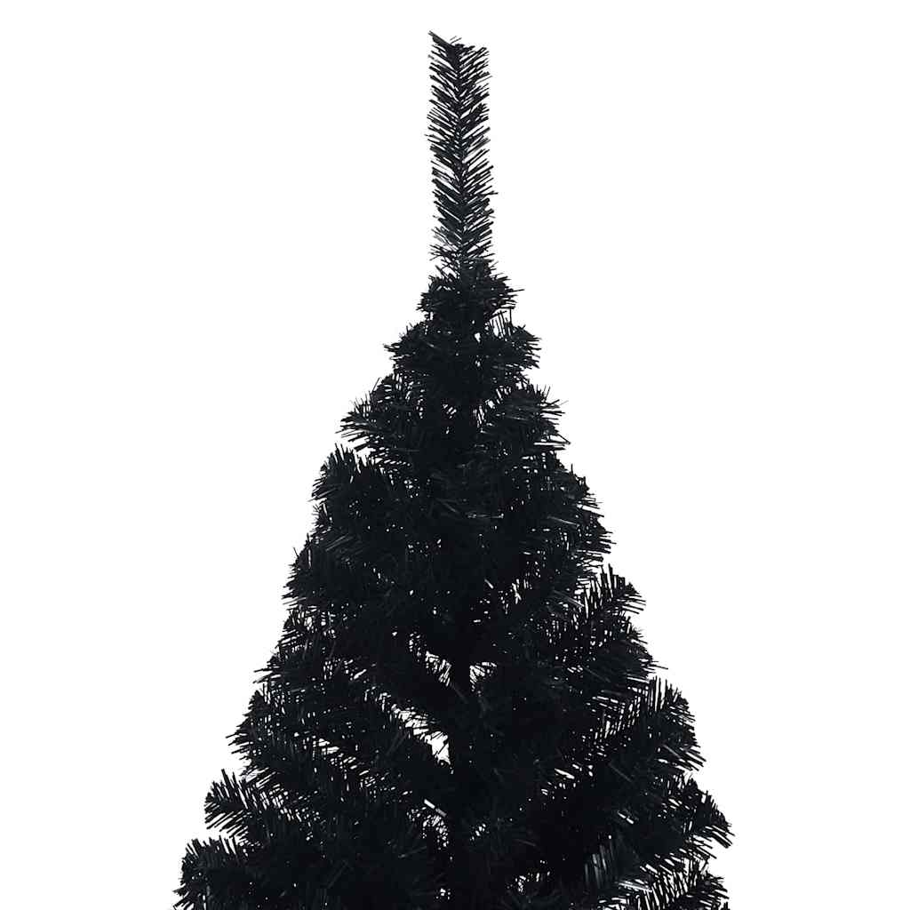 Kunstmatig Voorverlicht Kerstboom met 300 LED Zwart 180 cm PVC is nu te koop bij PeponiXL, paradijselijk wonen!