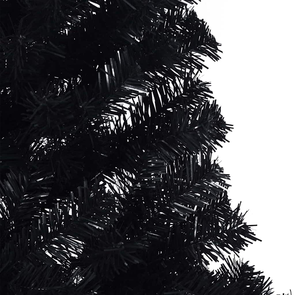 Kunstmatig Voorverlicht Kerstboom met 300 LED Zwart 180 cm PVC is nu te koop bij PeponiXL, paradijselijk wonen!