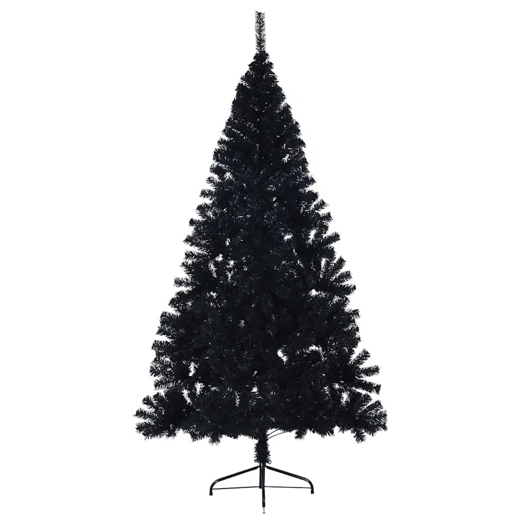 Kunstmatig Voorverlicht Kerstboom met 300 LED Zwart 210 cm PVC is nu te koop bij PeponiXL, paradijselijk wonen!