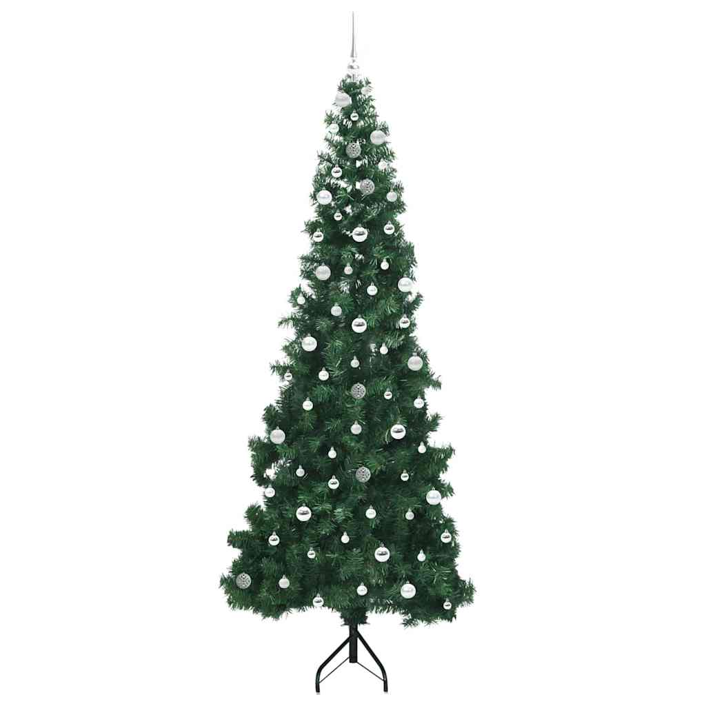 Hoek Kunstkerstboom met 300 LED Groen 240 cm PVC en Metaal is nu te koop bij PeponiXL, paradijselijk wonen!