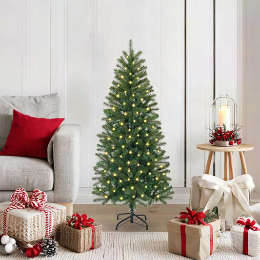 Kunstkerstboom met 150 LED met standaard Groen 120 cm PE en PVC is nu te koop bij PeponiXL, paradijselijk wonen!