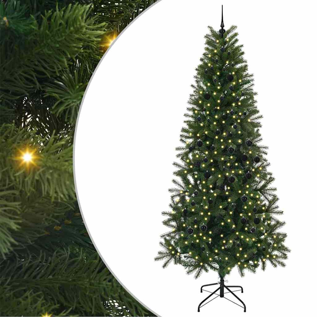 Kunstkerstboom met 300 LED met standaard Groen 240 cm PE en PVC is nu te koop bij PeponiXL, paradijselijk wonen!