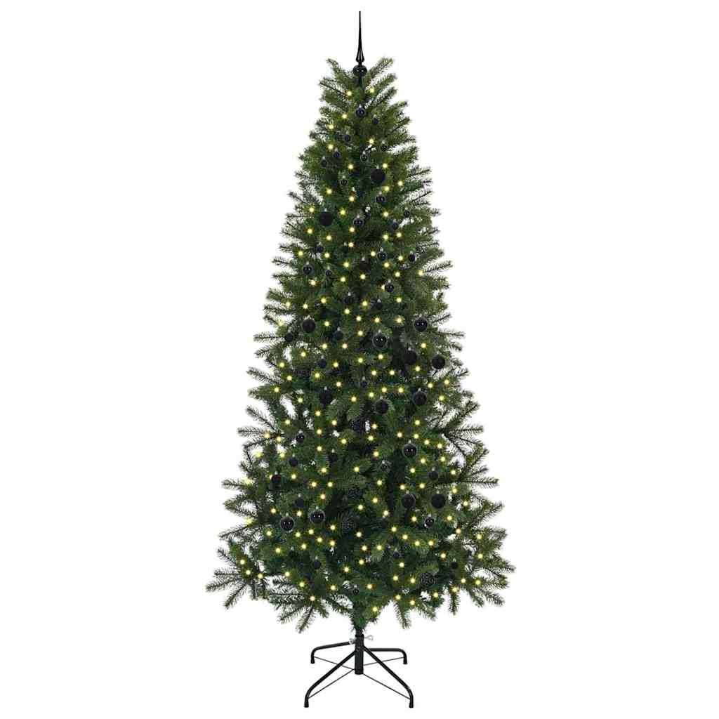 Kunstkerstboom met 300 LED met standaard Groen 240 cm PE en PVC is nu te koop bij PeponiXL, paradijselijk wonen!