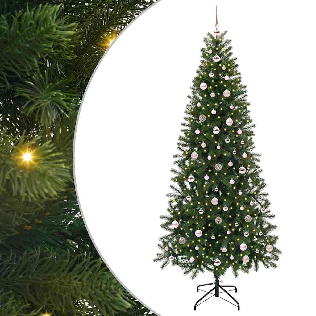 Kunstkerstboom met 300 LED met standaard Groen 240 cm PE en PVC is nu te koop bij PeponiXL, paradijselijk wonen!