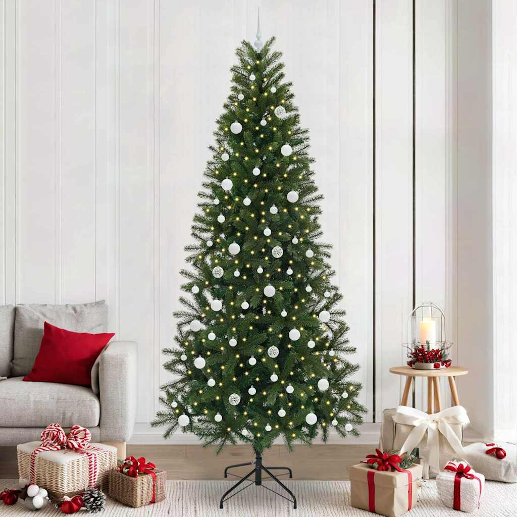Kunstkerstboom met 300 LED met standaard Groen 240 cm PE en PVC is nu te koop bij PeponiXL, paradijselijk wonen!