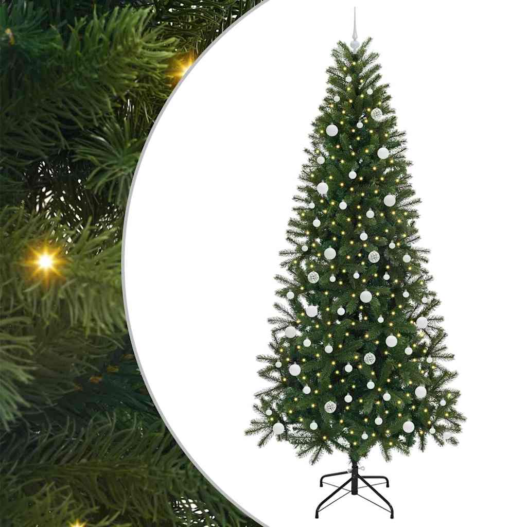 Kunstkerstboom met 300 LED met standaard Groen 240 cm PE en PVC is nu te koop bij PeponiXL, paradijselijk wonen!